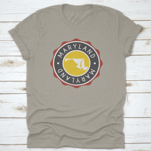 A Vintage National Seal Stamp Design With The Map Of The State | Binge T-shirt Shop | Kitchen + Metal