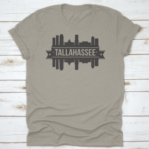 Tallahassee Skyline Silhouette Design City Vector Art Landmark Print | Binge T-shirt Shop