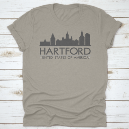 Hartford Skyline Silhouette Design City Vector Art Famous Buildings | Binge T-shirt Shop