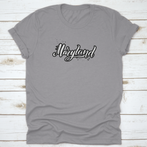Inspirational Handwritten Brush Lettering Maryland. Vector Calligraphy | Binge T-shirt Shop