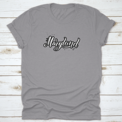 Inspirational Handwritten Brush Lettering Maryland. Vector Calligraphy | Binge T-shirt Shop