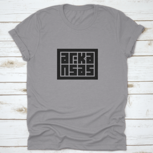 Arkansas Calligraphy Logo In Decorative Block Code Style Typography