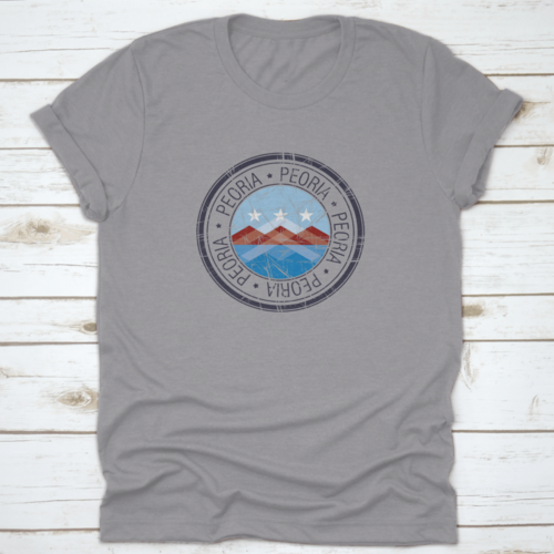 City Of Peoria, Arizona Postal Rubber Stamp, Vector Object Over White | Binge T-shirt Shop