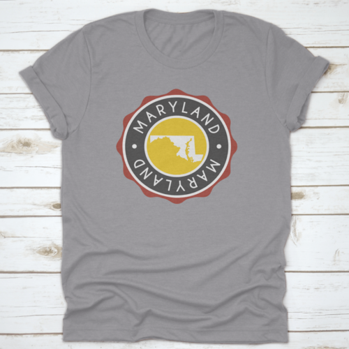 A Vintage National Seal Stamp Design With The Map Of The State | Binge T-shirt Shop | Kitchen + Metal