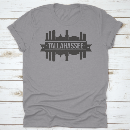 Tallahassee Skyline Silhouette Design City Vector Art Landmark Print | Binge T-shirt Shop