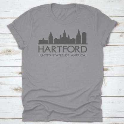Hartford Skyline Silhouette Design City Vector Art Famous Buildings | Binge T-shirt Shop