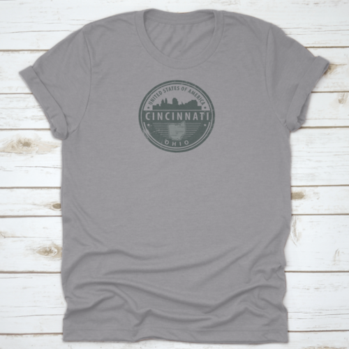 Grunge Round Rubber Stamp With Name Of Ohio, Cincinnati, United States | Binge T-shirt Shop