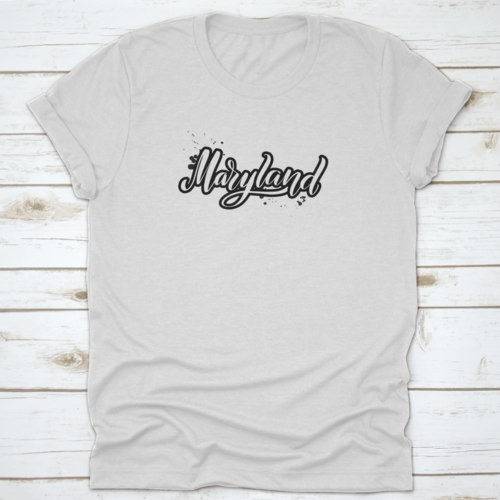 Inspirational Handwritten Brush Lettering Maryland. Vector Calligraphy | Binge T-shirt Shop