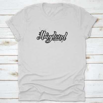 Inspirational Handwritten Brush Lettering Maryland. Vector Calligraphy | Binge T-shirt Shop