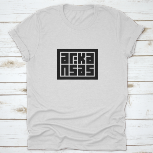 Arkansas Calligraphy Logo In Decorative Block Code Style Typography