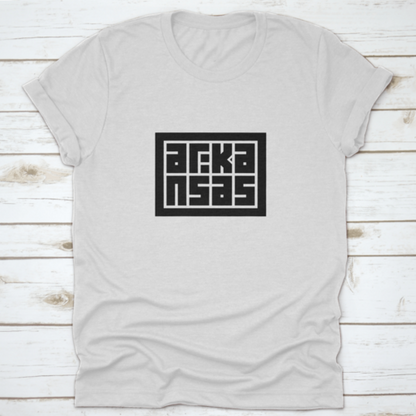 Arkansas Calligraphy Logo In Decorative Block Code Style Typography