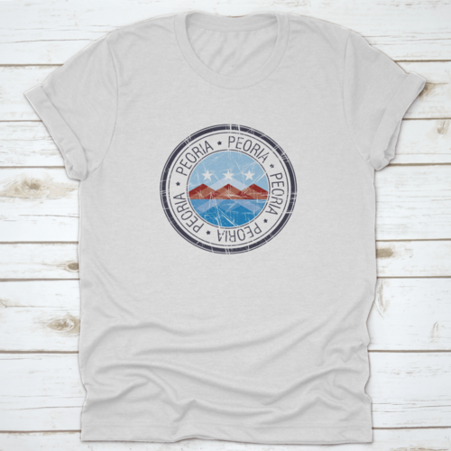 City Of Peoria, Arizona Postal Rubber Stamp, Vector Object Over White | Binge T-shirt Shop
