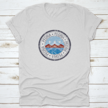 City Of Peoria, Arizona Postal Rubber Stamp, Vector Object Over White | Binge T-shirt Shop