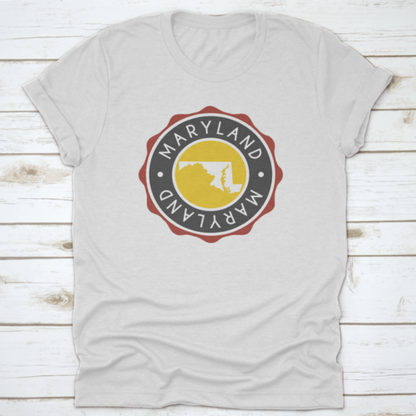 A Vintage National Seal Stamp Design With The Map Of The State | Binge T-shirt Shop | Kitchen + Metal