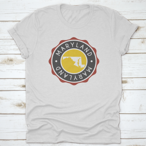 A Vintage National Seal Stamp Design With The Map Of The State | Binge T-shirt Shop | Kitchen + Metal
