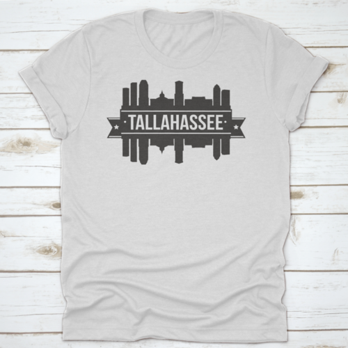 Tallahassee Skyline Silhouette Design City Vector Art Landmark Print | Binge T-shirt Shop