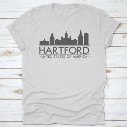 Hartford Skyline Silhouette Design City Vector Art Famous Buildings | Binge T-shirt Shop