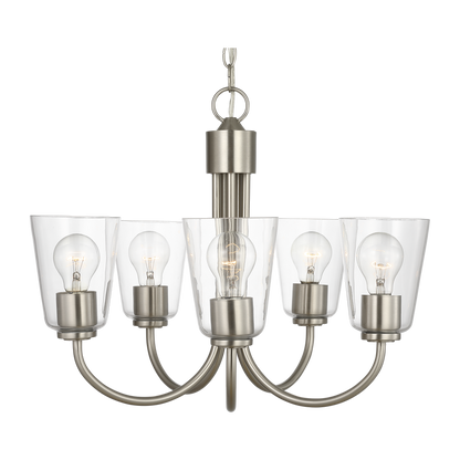 Miles Medium Clear Glass Chandelier