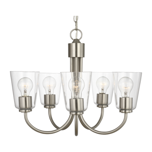 Miles Medium Clear Glass Chandelier
