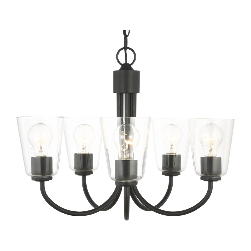 Miles Medium Clear Glass Chandelier