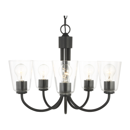 Miles Medium Clear Glass Chandelier