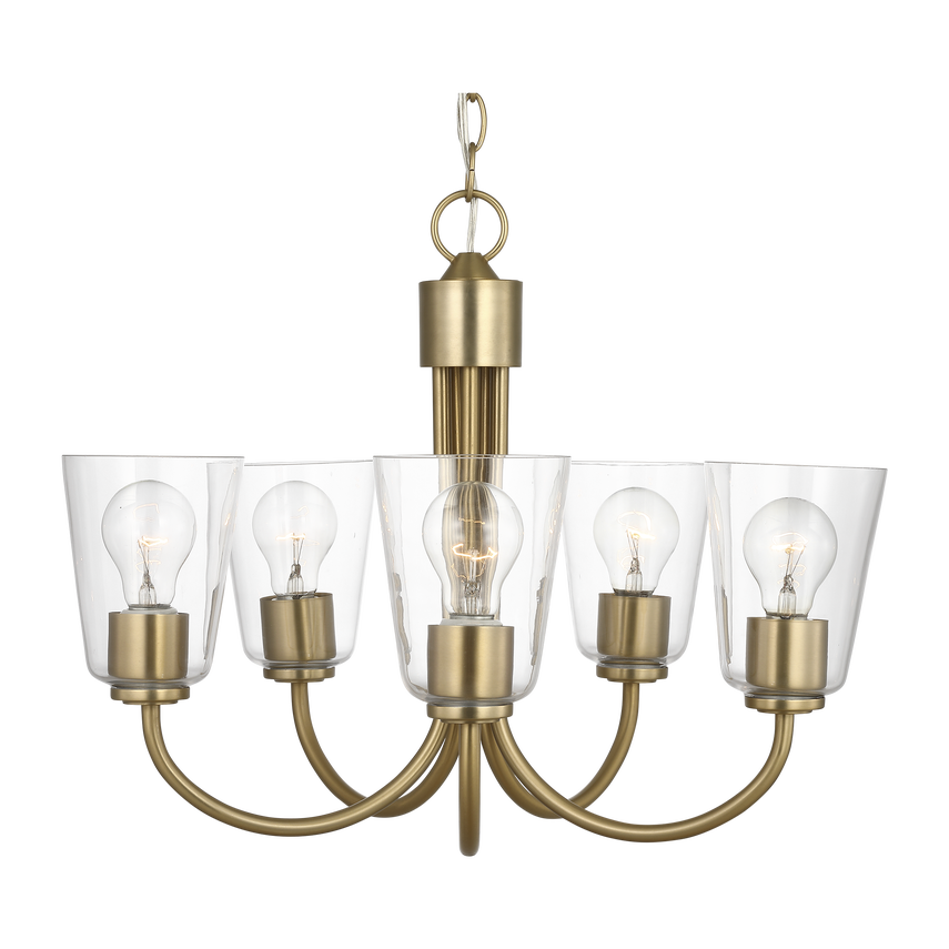 Miles Medium Clear Glass Chandelier