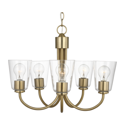 Miles Medium Clear Glass Chandelier