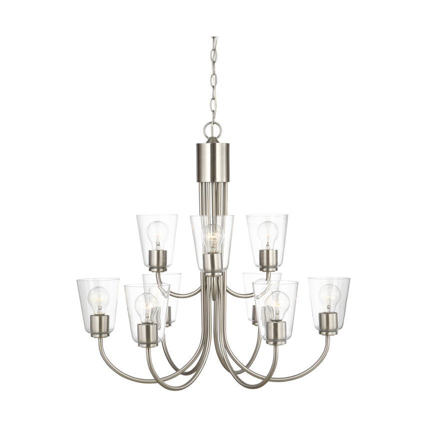 Miles Large Clear Glass Chandelier