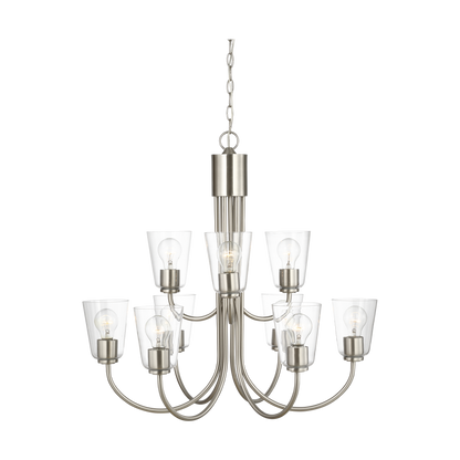 Miles Large Clear Glass Chandelier