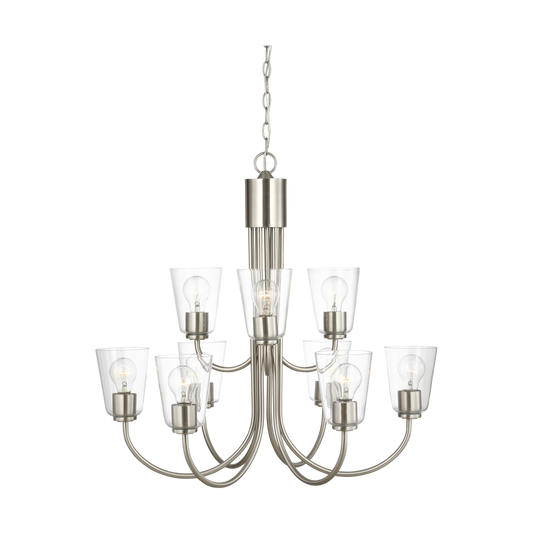 Miles Large Clear Glass Chandelier