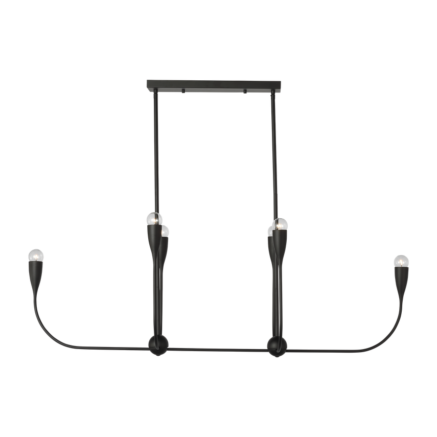 Maya Six Light Linear Chandelier