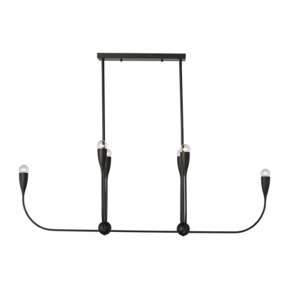 Maya Six Light Linear Chandelier