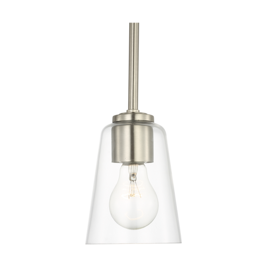 Miles One Light Mini-Clear Glass Pendant