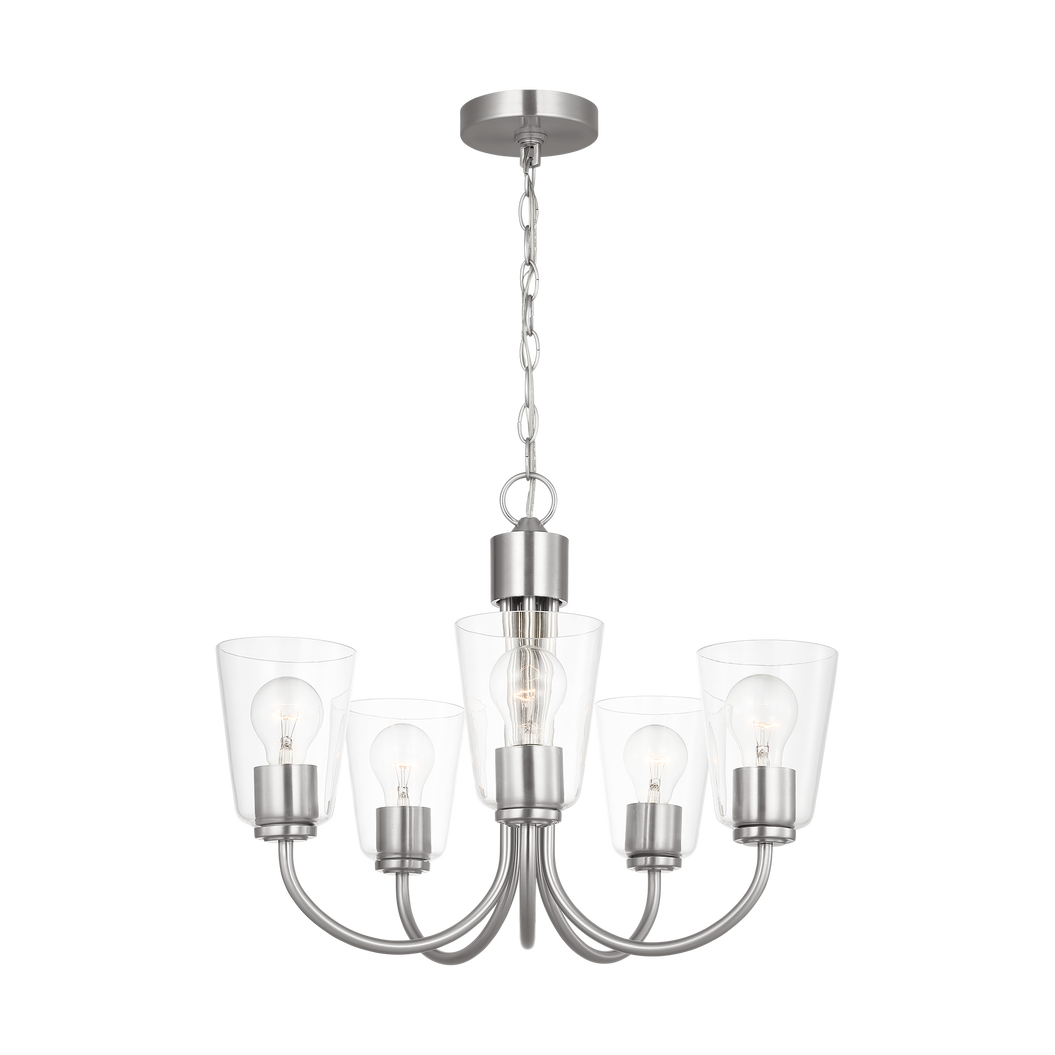 Miles Medium Clear Glass Chandelier