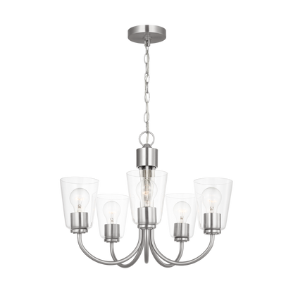 Miles Medium Clear Glass Chandelier
