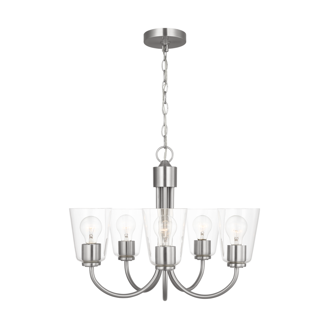 Miles Medium Clear Glass Chandelier