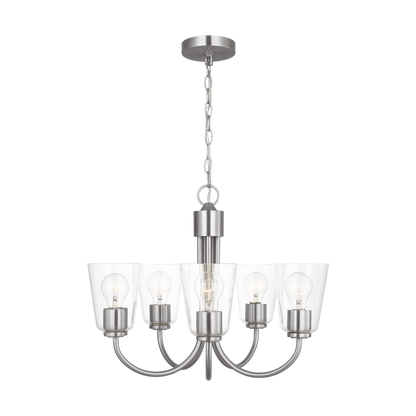Miles Medium Clear Glass Chandelier