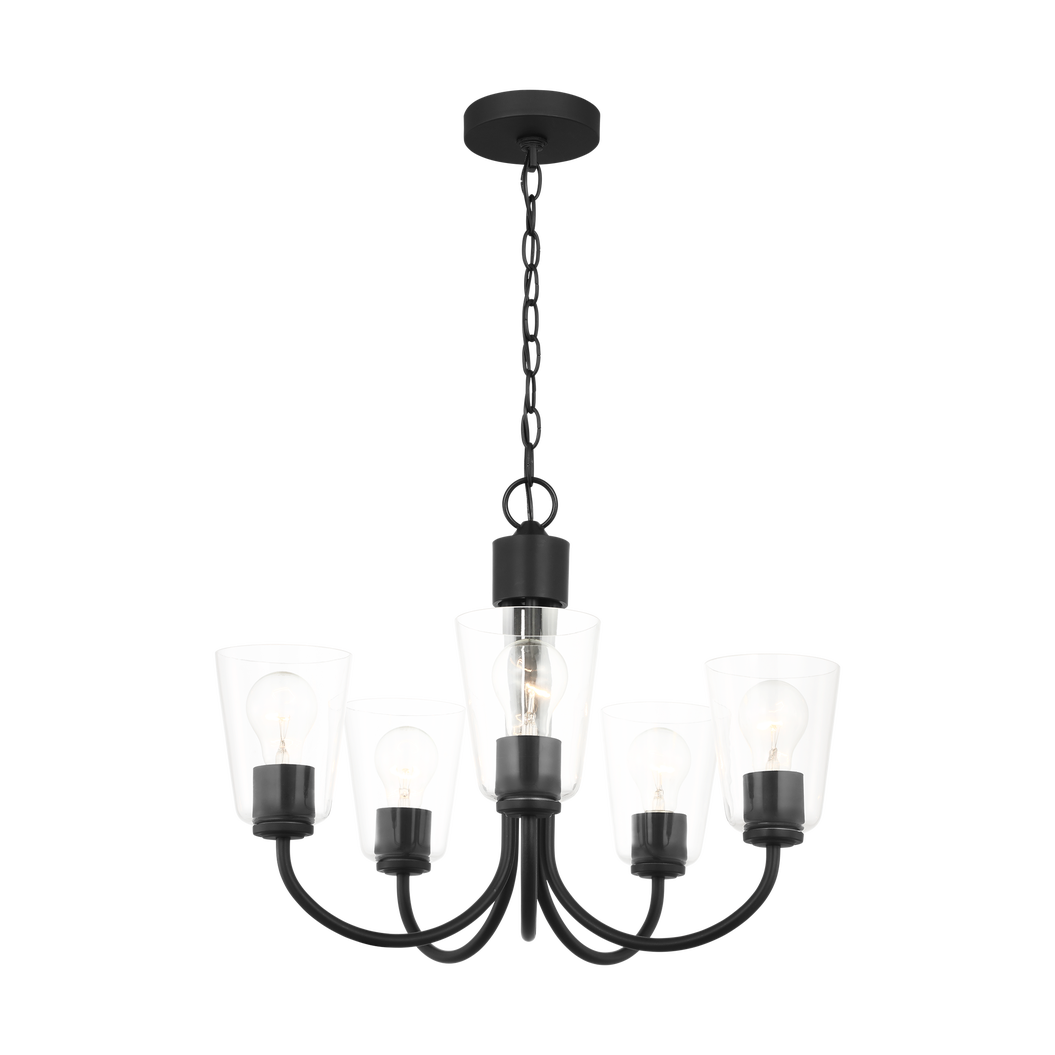 Miles Medium Clear Glass Chandelier