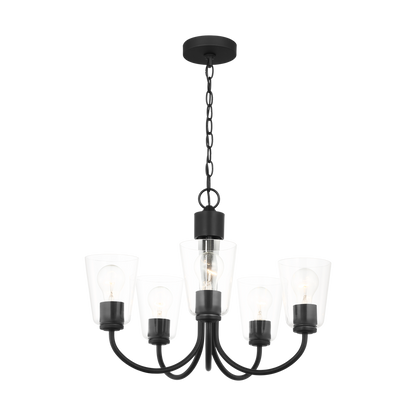 Miles Medium Clear Glass Chandelier