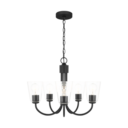 Miles Medium Clear Glass Chandelier