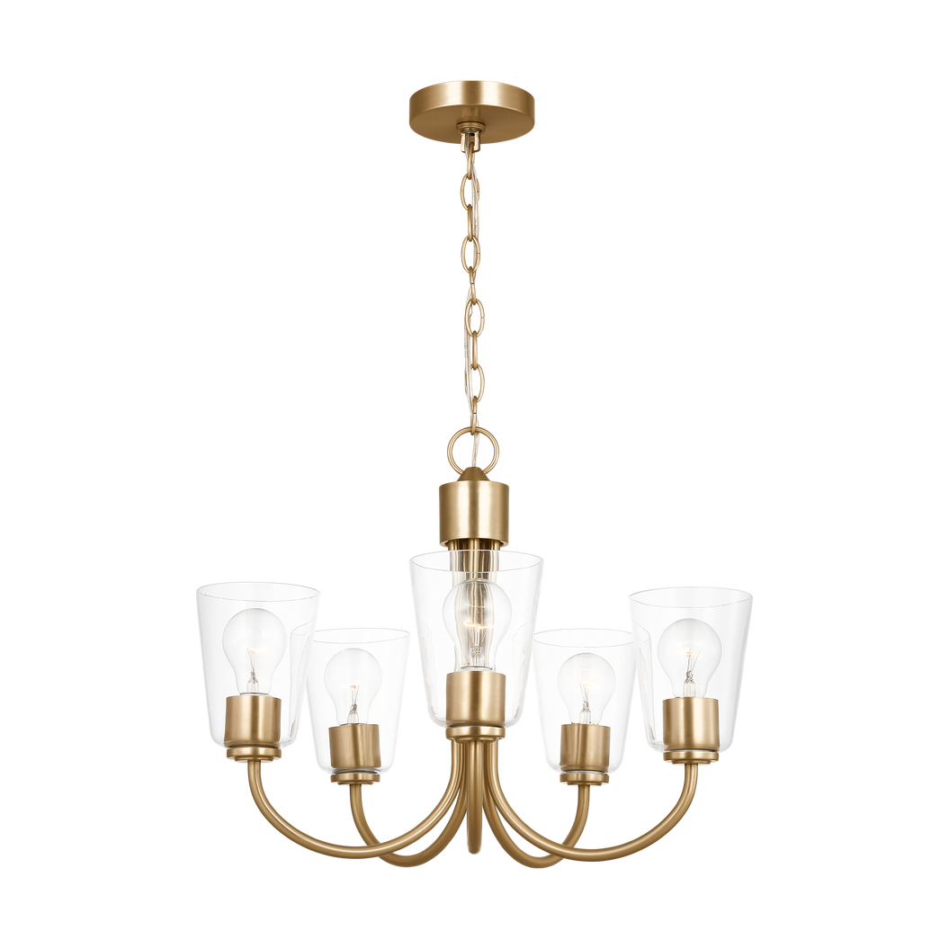 Miles Medium Clear Glass Chandelier