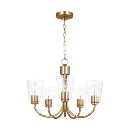 Miles Medium Clear Glass Chandelier