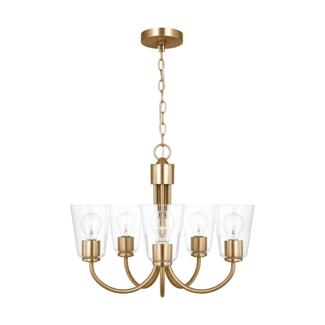 Miles Medium Clear Glass Chandelier