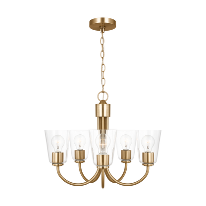 Miles Medium Clear Glass Chandelier