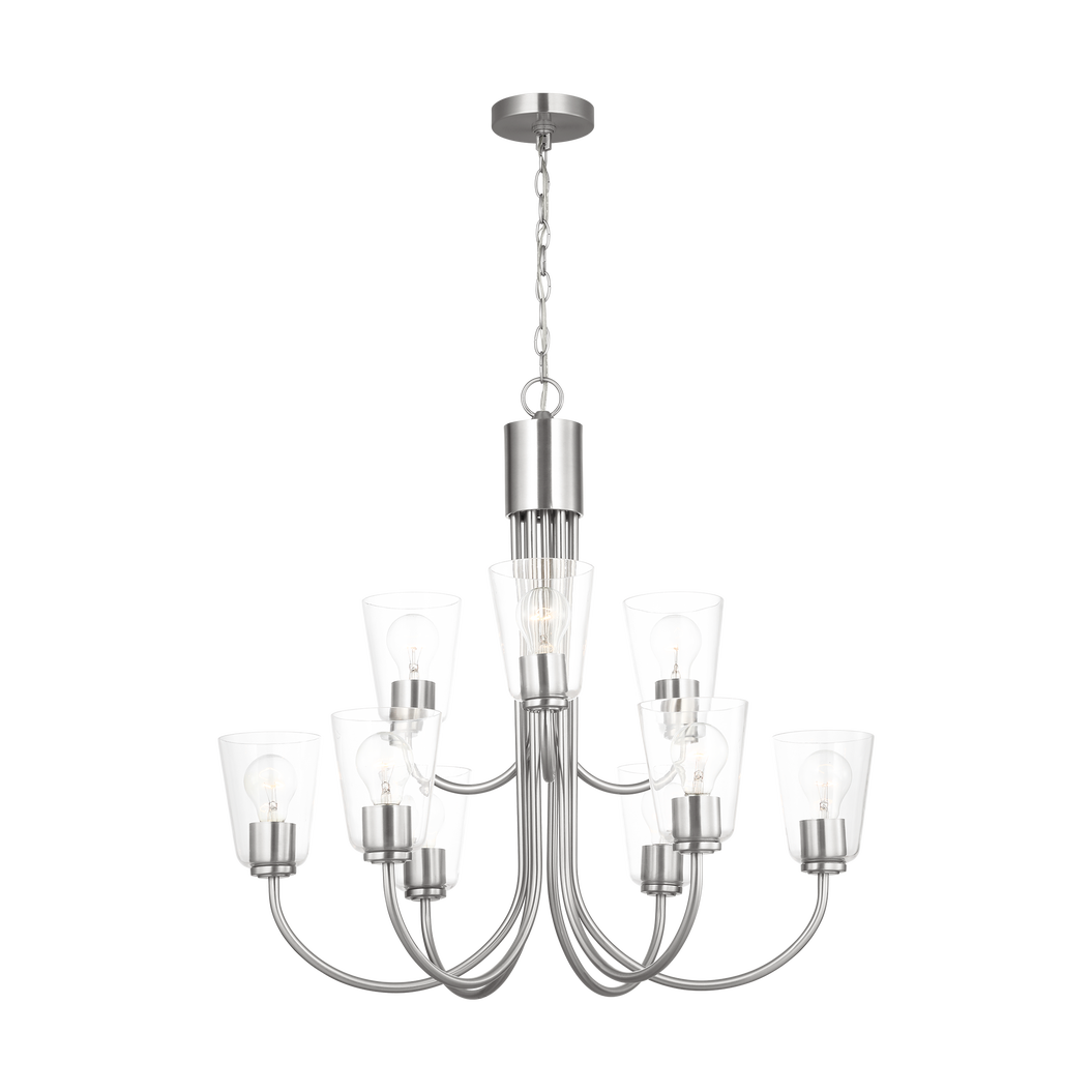 Miles Large Clear Glass Chandelier