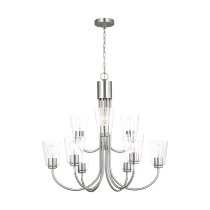 Miles Large Clear Glass Chandelier