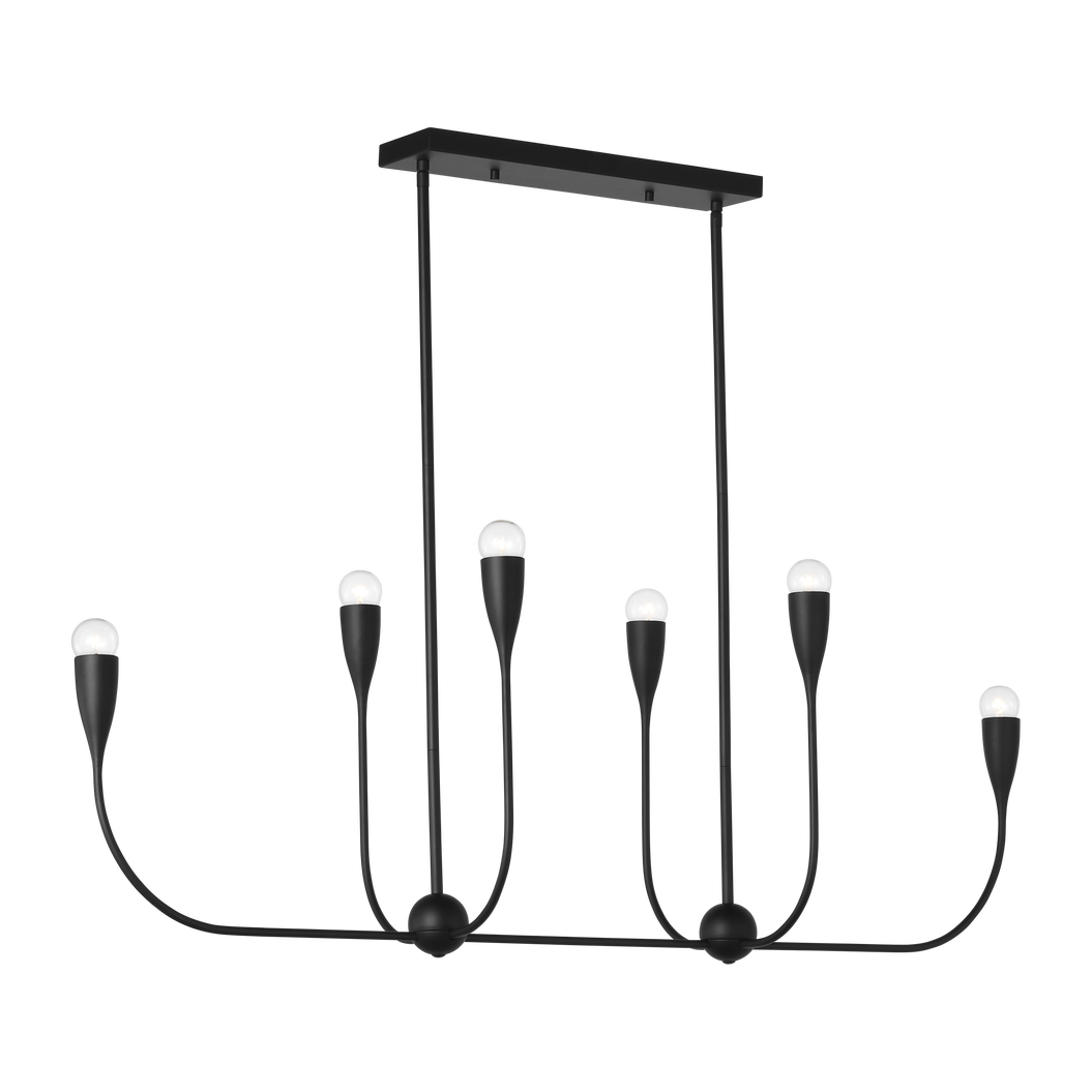 Maya Six Light Linear Chandelier