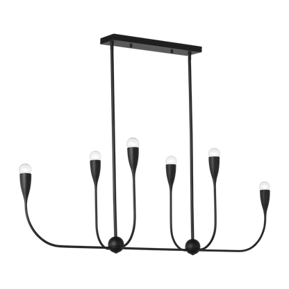 Maya Six Light Linear Chandelier