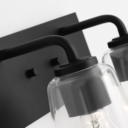 Miles Medium Clear Glass Vanity