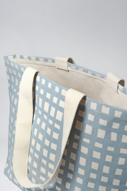 Grid Wide Tote